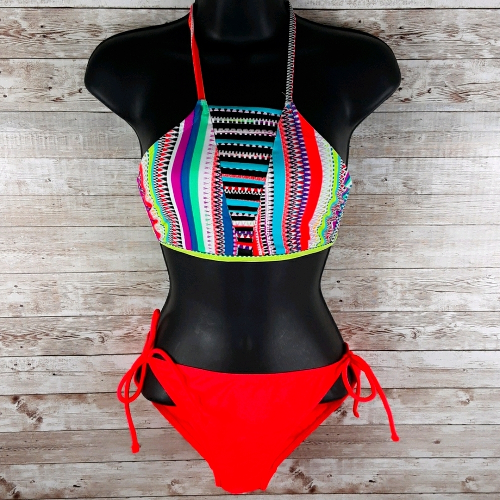 No Boundaries, 2pc Multi color top and bottom,Sz M - Picture 2 of 5